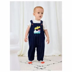 Bobo Choses Salopette en Jean Train Coton Bio | Bleu nuit