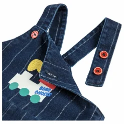 Bobo Choses Salopette en Jean Train Coton Bio | Bleu nuit