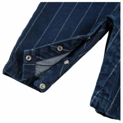 Bobo Choses Salopette en Jean Train Coton Bio | Bleu nuit