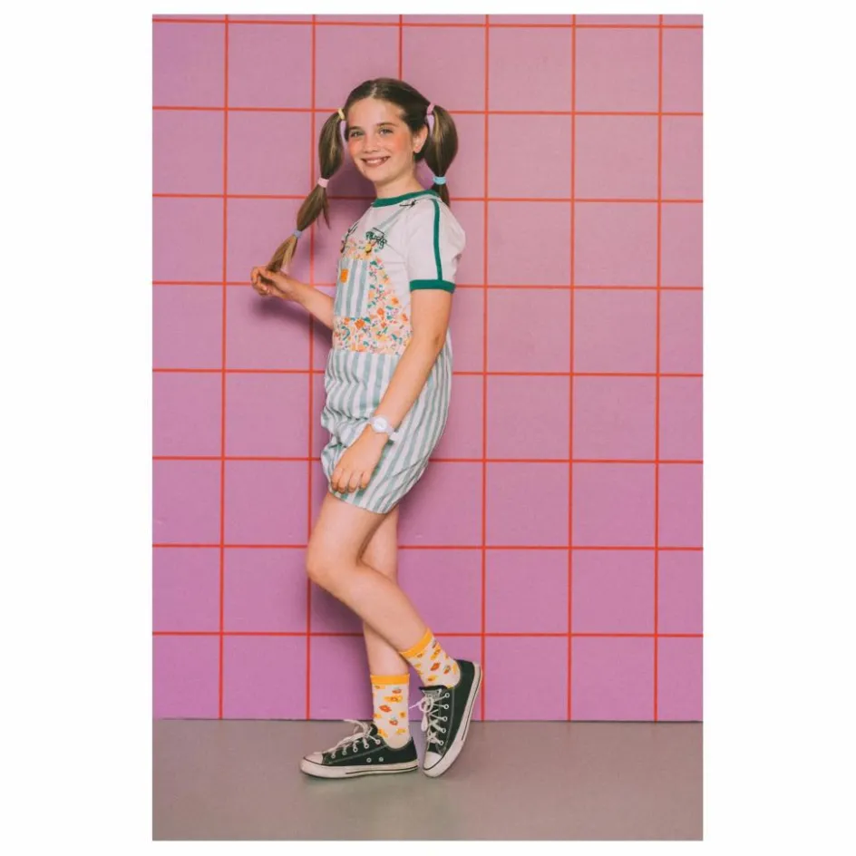 Clearance Favorite People Salopette Short Fleur | Bleu canard