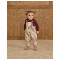 Sale Rylee + Cru Salopette Vintage Rayures | Ecru