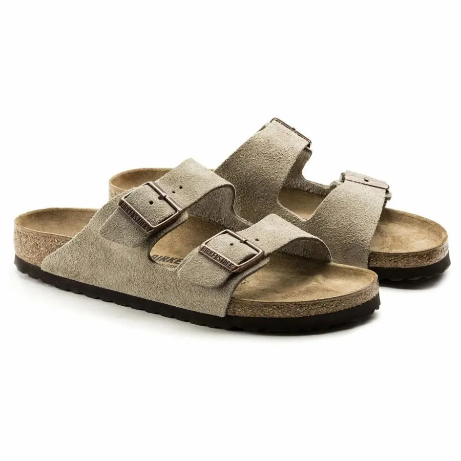 Discount BIRKENSTOCK Sandales Arizona SFB Cuir Suede - Collection Adulte | Taupe