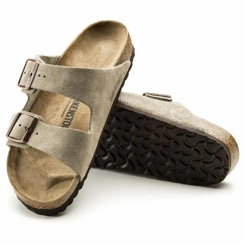 Discount BIRKENSTOCK Sandales Arizona SFB Cuir Suede - Collection Adulte | Taupe