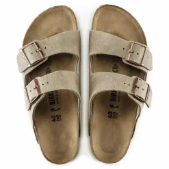 Discount BIRKENSTOCK Sandales Arizona SFB Cuir Suede - Collection Adulte | Taupe