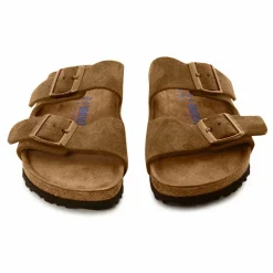 Femme BIRKENSTOCK Sandales, Espadrilles*Sandales Arizona SFB Cuir Suède Chaussant Etroit |