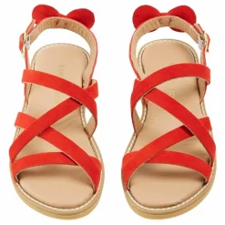 Discount Emile et Ida Sandales Croisillons Cuir | Rouge