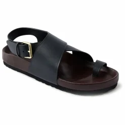 Hot Soeur Sandales Domani Cuir | Noir