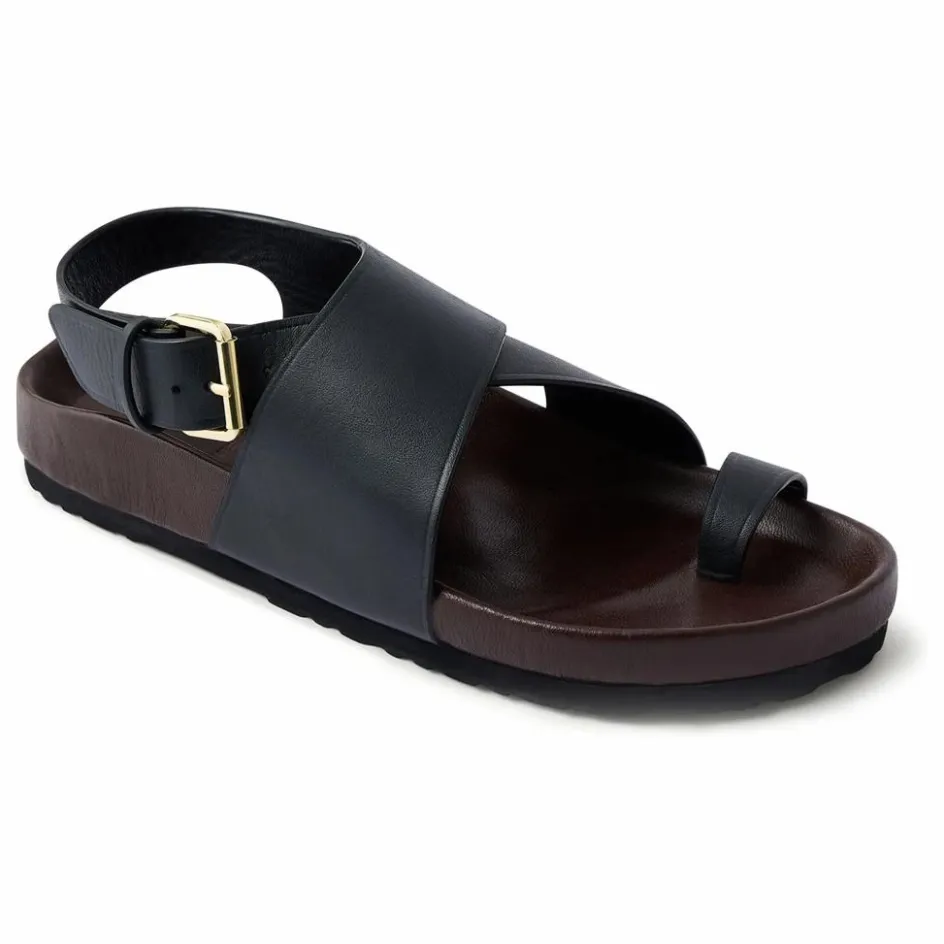 Hot Soeur Sandales Domani Cuir | Noir