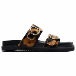Best Lachoix Sandales Double Boucles Léopard | Camel