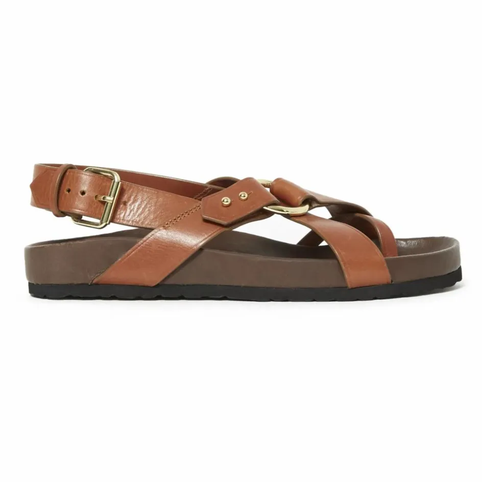 Hot Soeur Sandales Mexico Cuir | Cognac