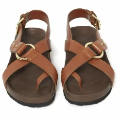 Hot Soeur Sandales Mexico Cuir | Cognac