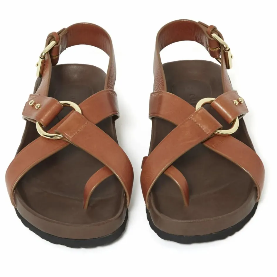 Hot Soeur Sandales Mexico Cuir | Cognac