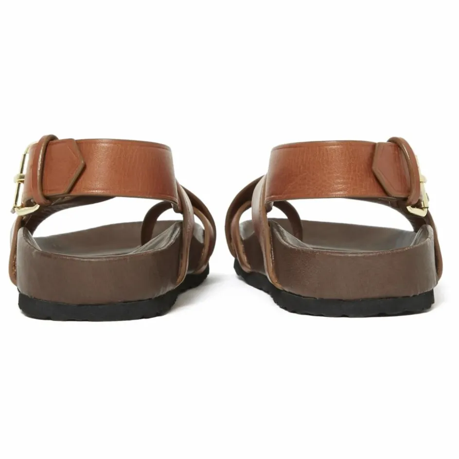 Hot Soeur Sandales Mexico Cuir | Cognac