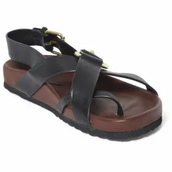 Sale Soeur Sandales Mexico Cuir | Noir