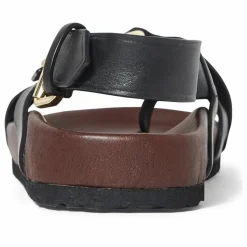 Sale Soeur Sandales Mexico Cuir | Noir