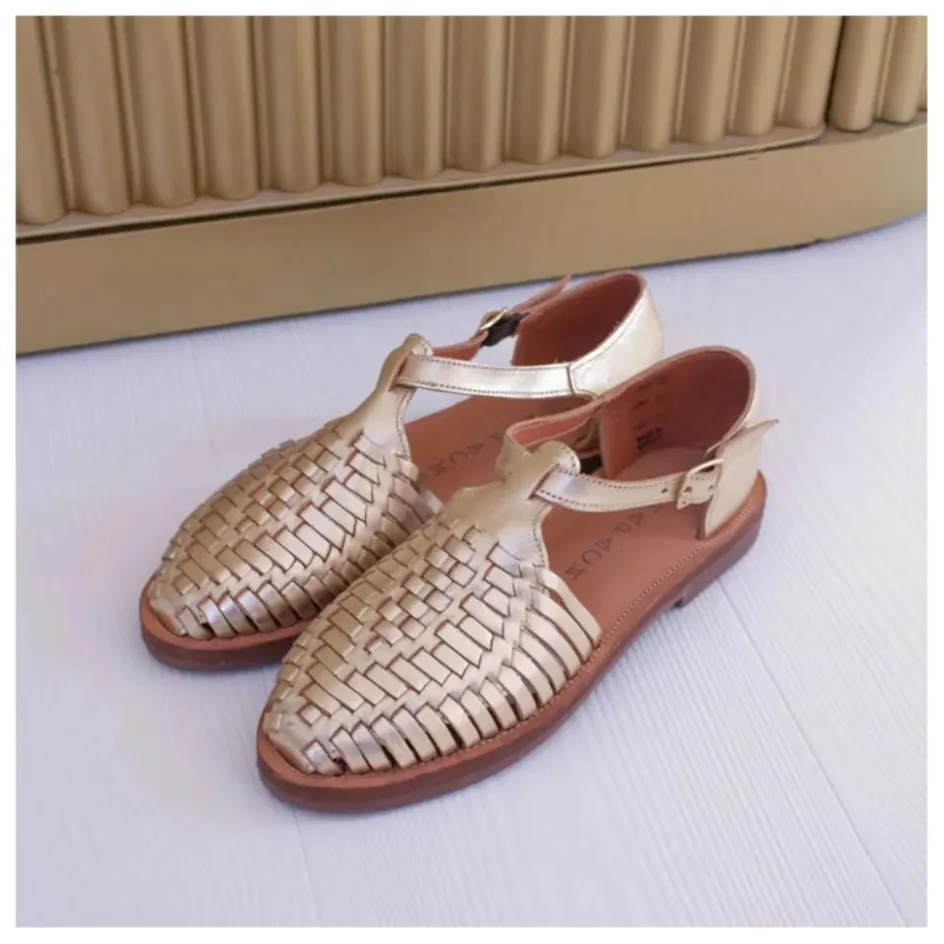 Mapache Sandales Peonia Métallisées ||Femme Sandales, Espadrilles