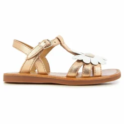 Discount Pom d'Api Sandales Plagette Big Flo | Or rose