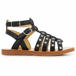 Discount Pom d'Api Sandales Plagette Stud | Noir mat