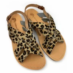 Hot Théluto Sandales Rome Léopard | Beige