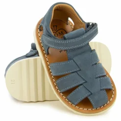 Hot Pom d'Api Sandales Waff Papy | Bleu gris