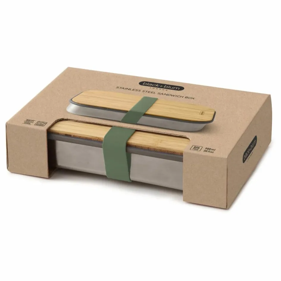Sale Black + Blum Sandwich box Stainless | Vert olive