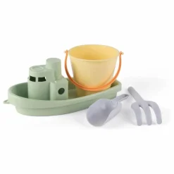Dantoy Seau et bateau de plage avec leurs accessoires en bioplastique| Jeux D'Extérieur