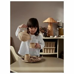 Ferm Living Kids Cuisines, Marchandes*Service à thé à jouer en rotin |