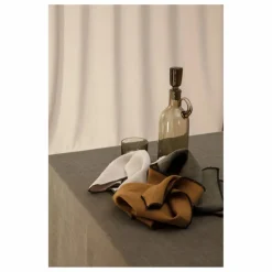 Online Communauté de biens Serviette de table en lin lavé-surfilée - Set de 4 | Vert kaki