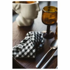 Gabrielle Paris Linge De Table|Art De La Table*Serviette de table en lin lavé vichy |