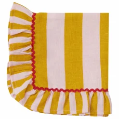 Best Bitossi Serviette rayée | Jaune moutarde