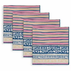 Discount Louise Misha Serviettes de table Carlotta - Set de 4 | Rose fuschia