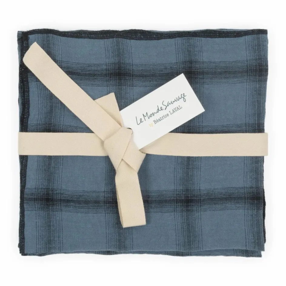 Le Monde Sauvage Linge De Table|Art De La Table*Serviettes de table Highlands en lin lavé - Set de 4 |