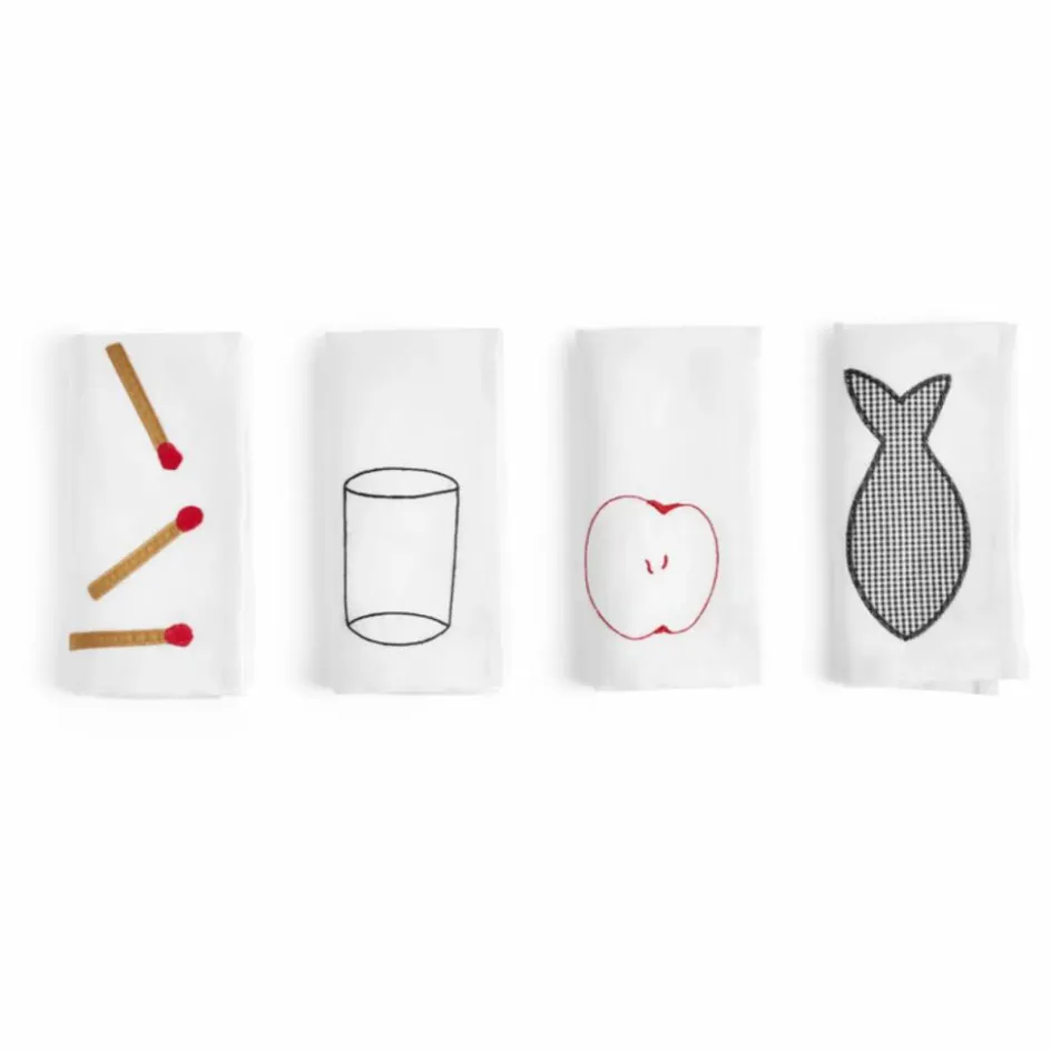 Best Serviettes de table Sobremesa - Set de 4 | Linge De Table|Art De La Table