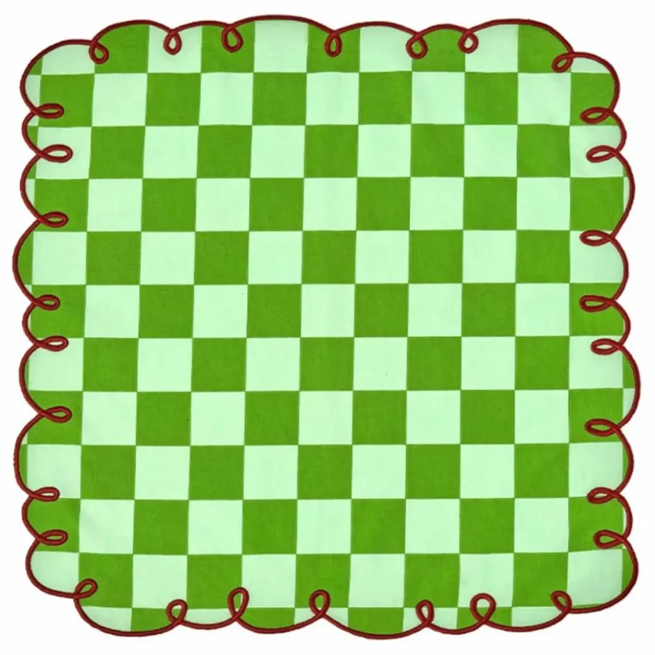 Bitossi Linge De Table|Art De La Table*Serviettes de table vichy Dama Verde - Set de 2 |