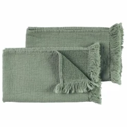 La cerise sur le gâteau Linge De Bain*Serviettes d'invité en coton bio Luna - Set de 2 |
