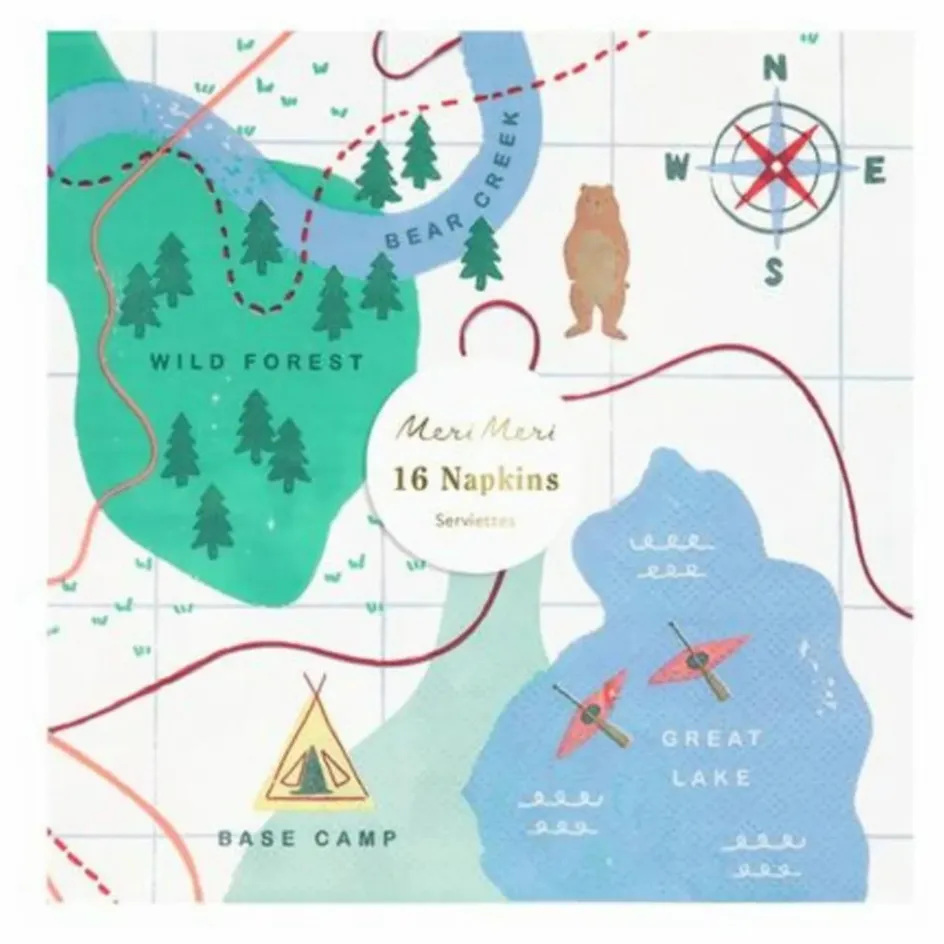 Enfant Meri Meri Décoration De Fête*Serviettes en papier Camping Adventure