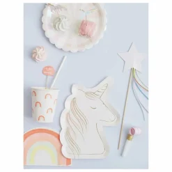Meri Meri Serviettes en papier Licorne - Set de 16 Blanc