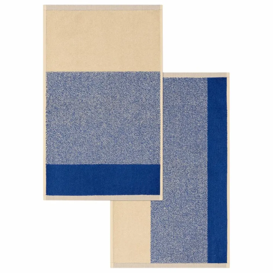 Hot Suite 702 Serviettes invité, Lex Pott - Set de 2 | Bleu