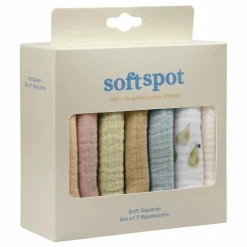 Clearance Soft Spot Serviettes Pear en coton bio - Set de 7 Multicolore