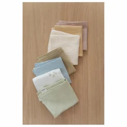 Clearance Soft Spot Serviettes Pear en coton bio - Set de 7 Multicolore
