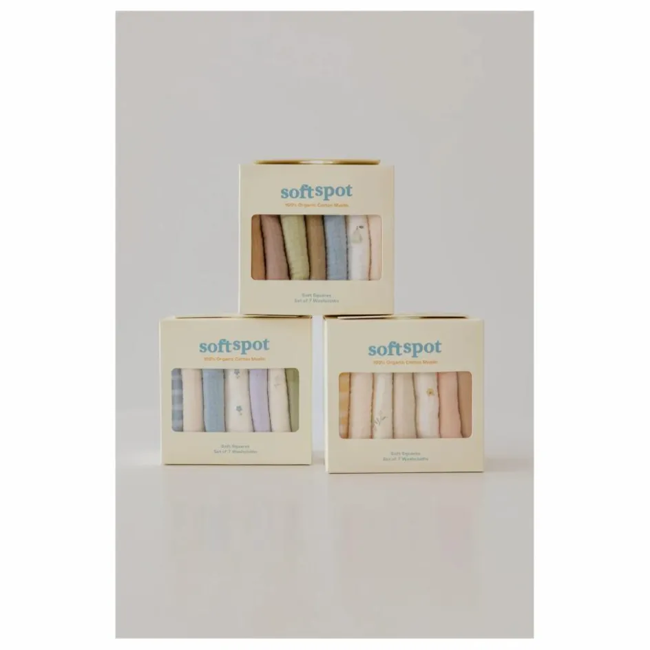 Soft Spot Langes|Puériculture*Serviettes Picnic en coton bio - Set de 7 |