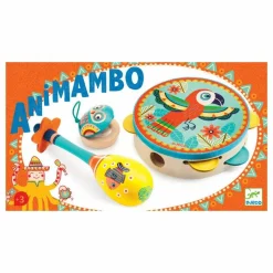 Djeco Musique*Set de 3 instruments tambourin, maracas, castagnettes