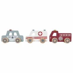 Little Dutch Garages, Circuits*Set de 3 voitures d'urgence