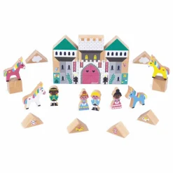 Set de cubes en bois Royaume enchanté - Cross Roads Jouets D'Éveil