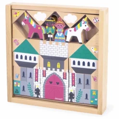 Set de cubes en bois Royaume enchanté - Cross Roads Jouets D'Éveil