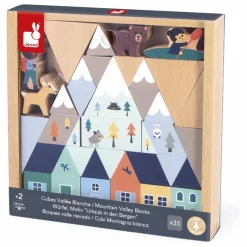 Janod Jouets D'Éveil*Set de cubes en bois Vallée blanche - Cross Roads