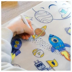 Set de table à colorier avec 5 feutres et bracelet Super héros Loisirs Créatifs