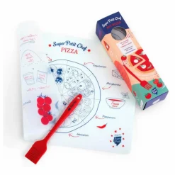 Superpetit Set de table avec recette - Kit Pizza Rouge