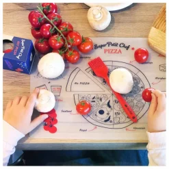 Superpetit Set de table avec recette - Kit Pizza Rouge