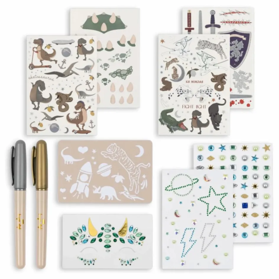 Online Set de tatouages temporaires et bijoux pour le visage | Enfant Soins Du Corps|Soins Du Corps